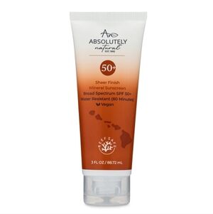 Absolutely Natural Sheer Finish Mineral Sunscreen SPF 50+ 3oz
